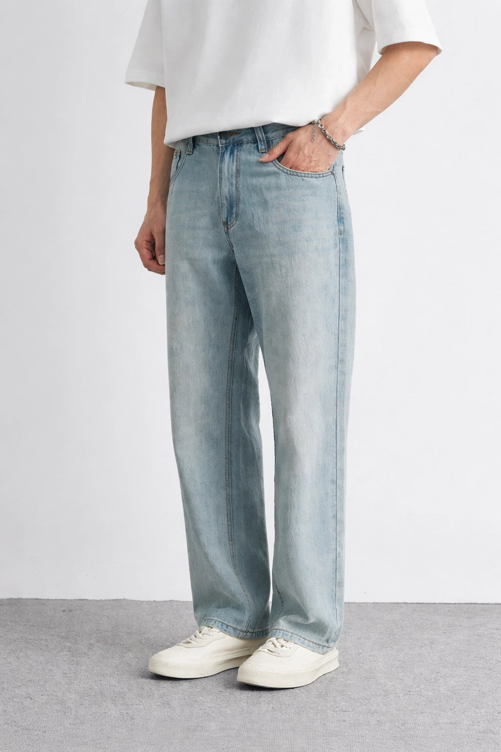 Lyocell Straight Jeans