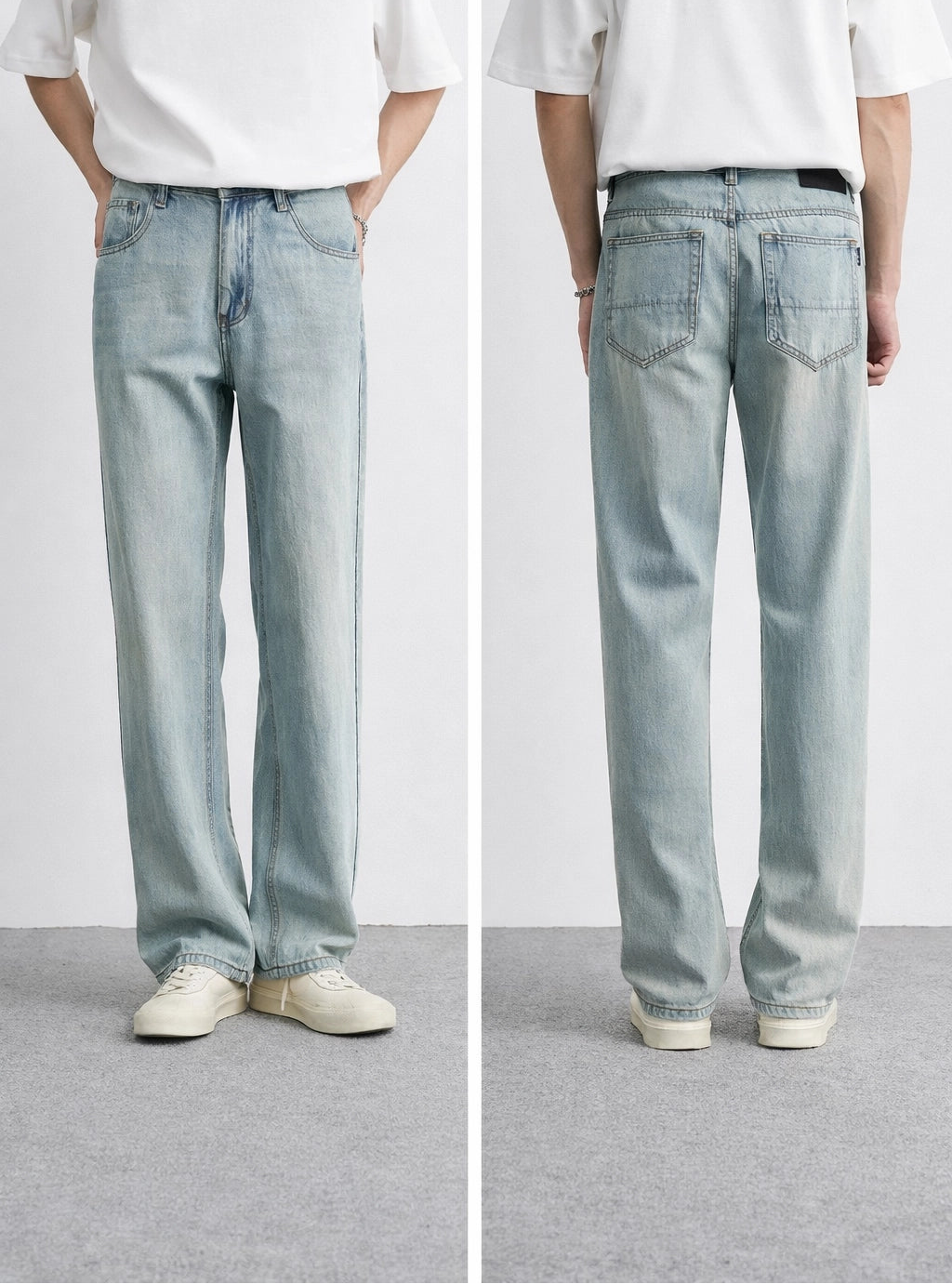 Lyocell Straight Jeans