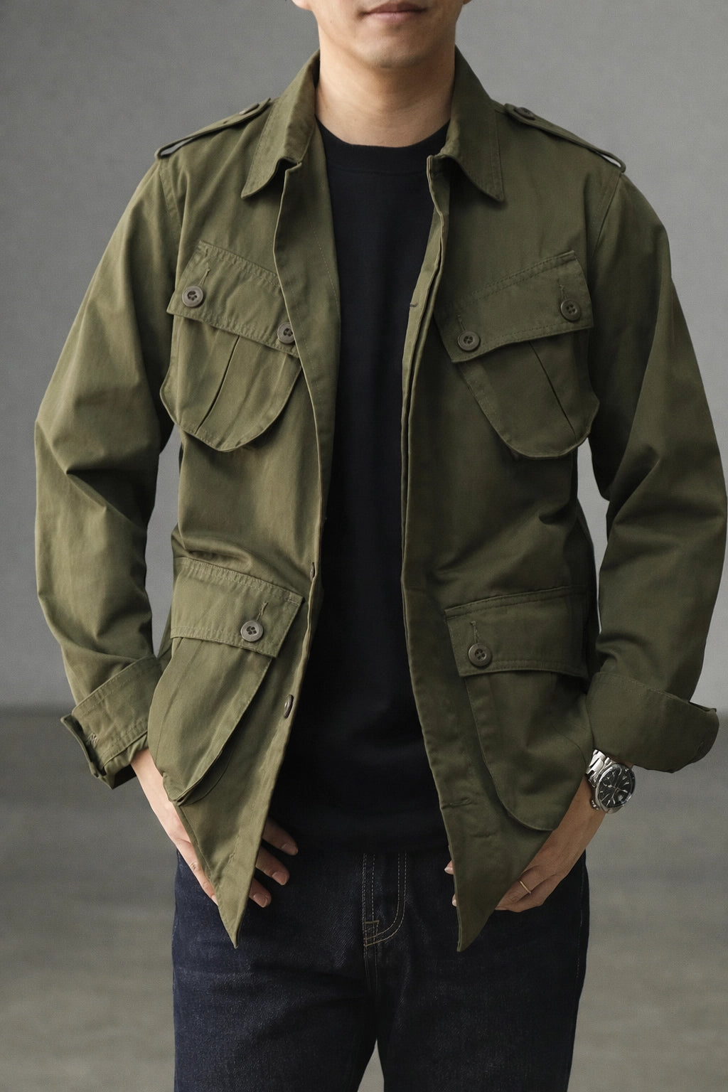 Vintage Utility Shirt Jacket