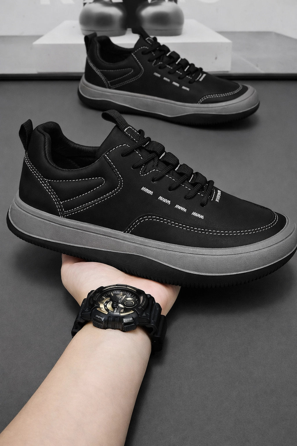 Urban Leather Lace Sneakers