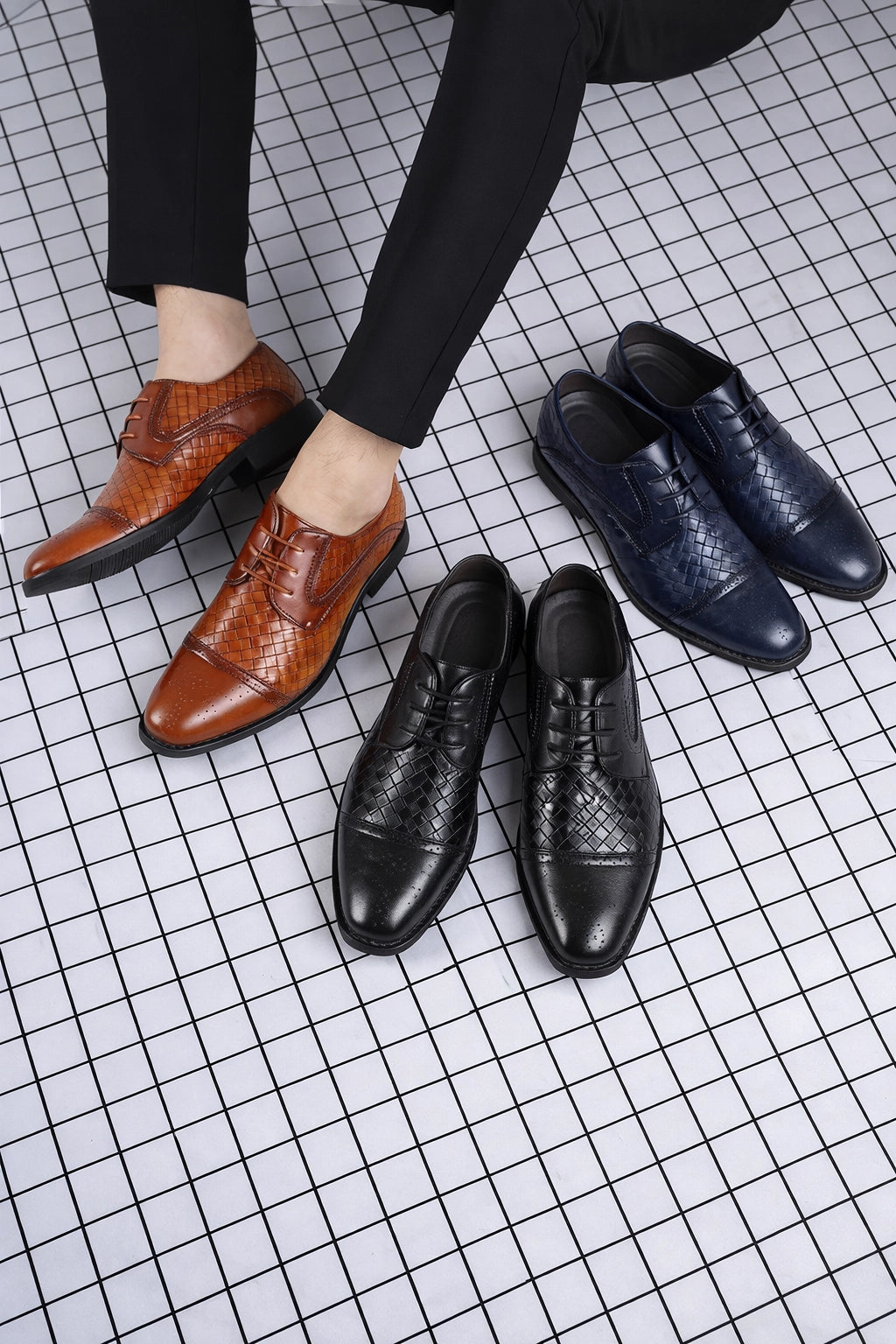 WeaveCraft Derby Dress Shoes