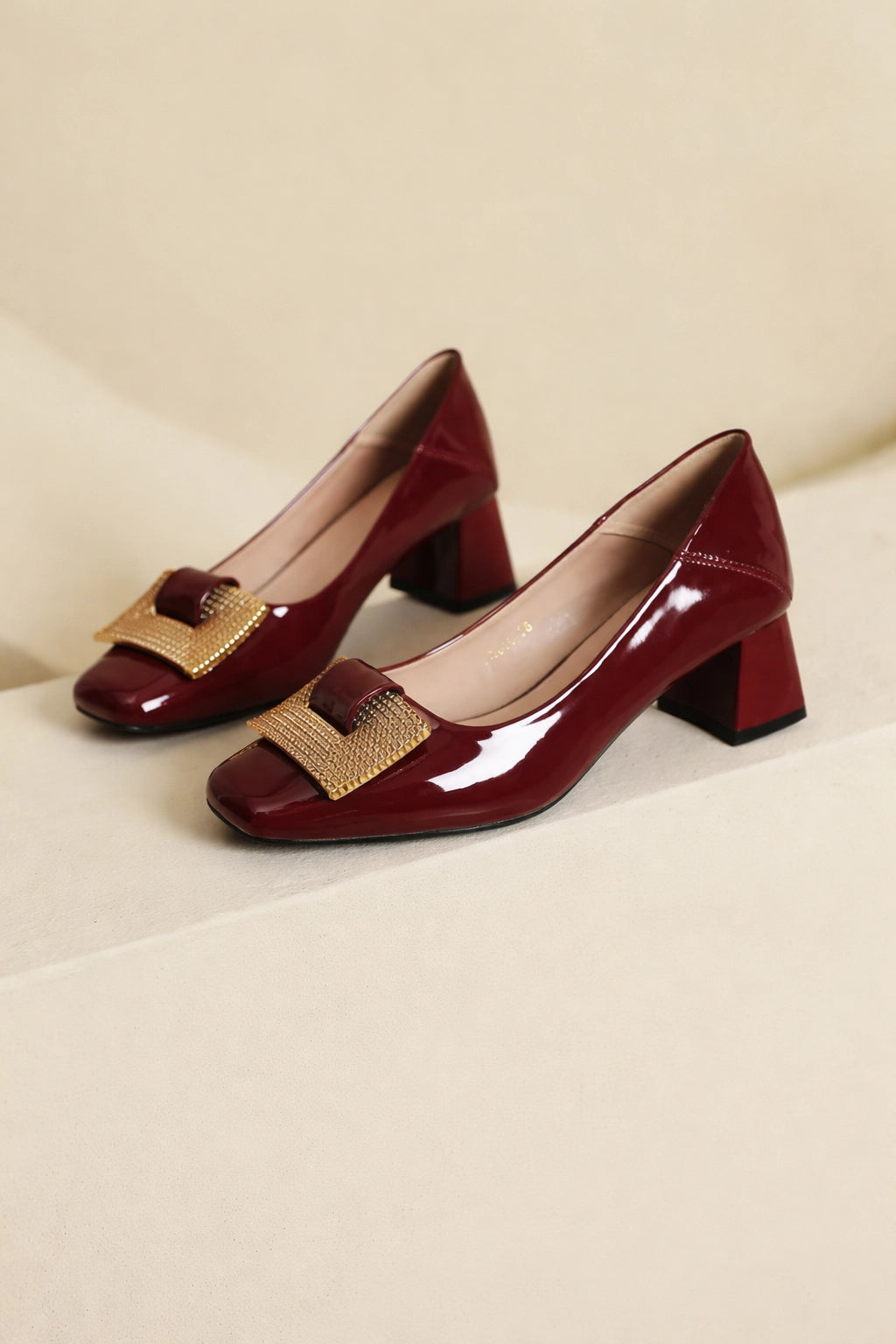 Modern Block Heel Pumps