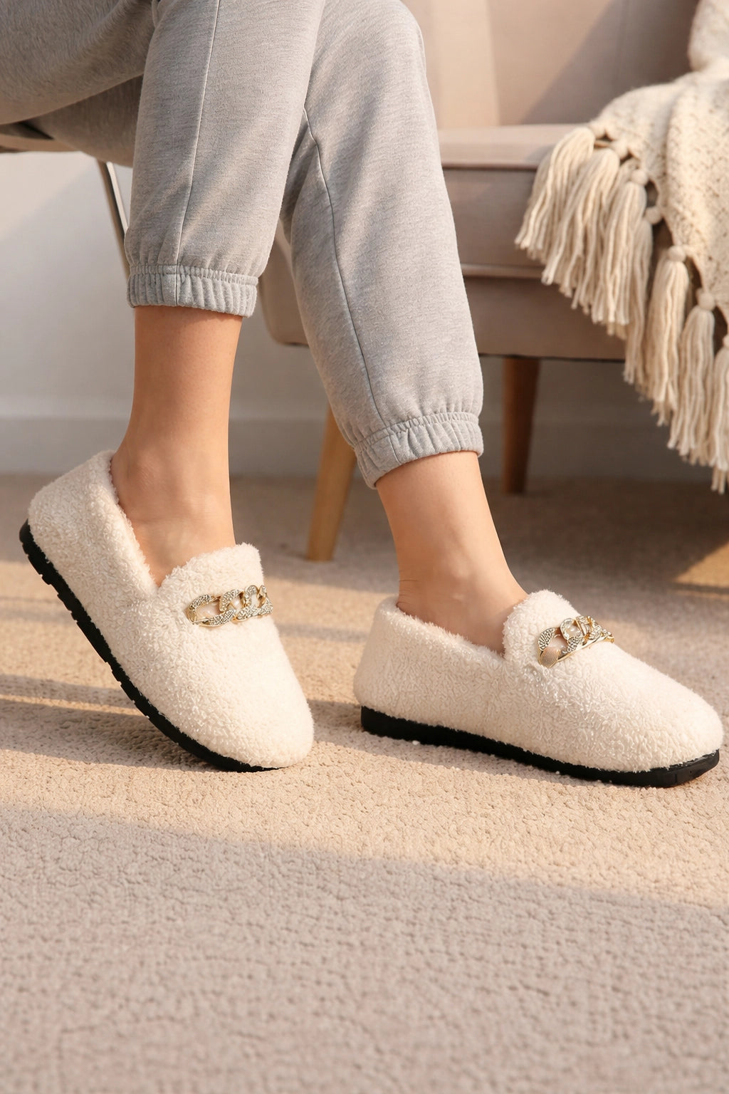 Plush Moccasin Slippers
