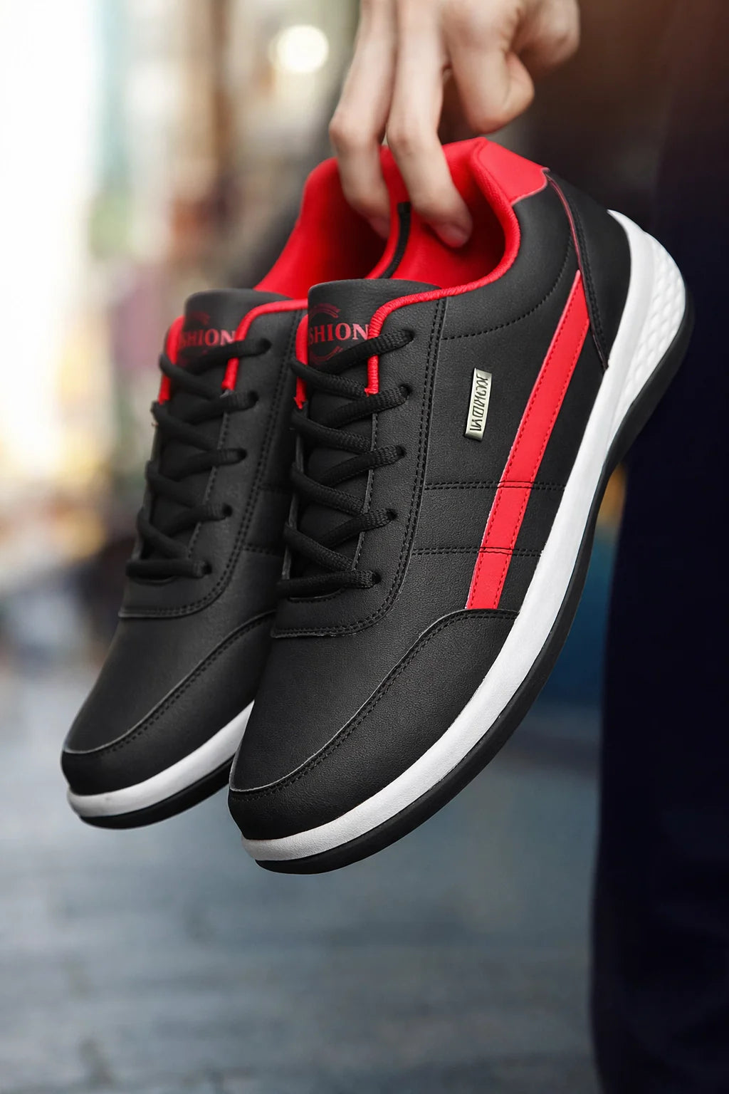 Smart PU Leather Sneakers