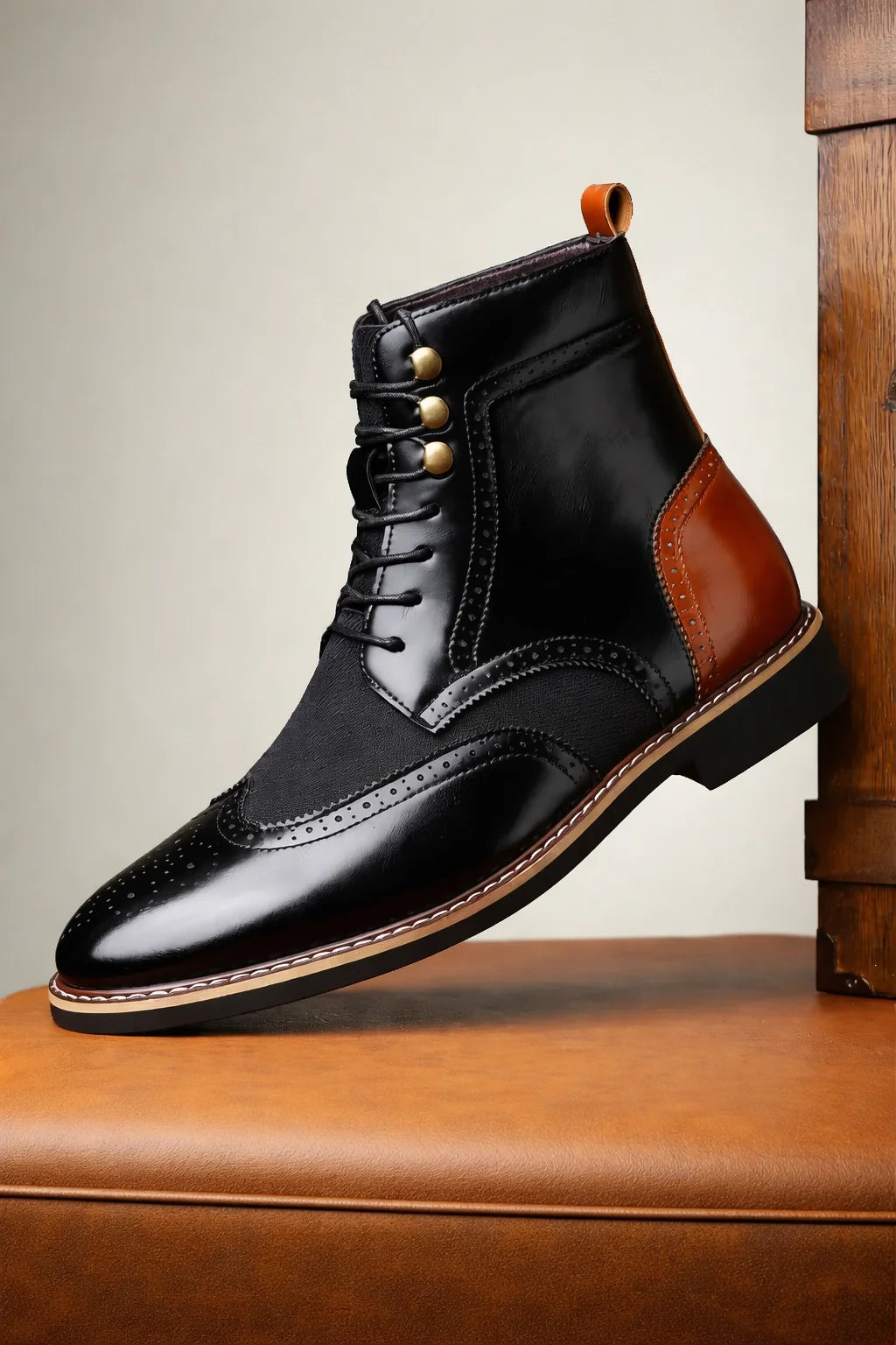 British Brogue Ankle Boots