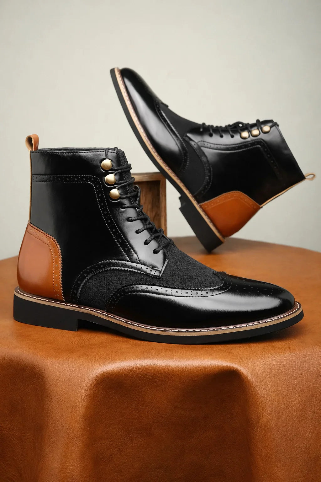 British Brogue Ankle Boots