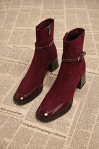 Patchwork Ankle Boots