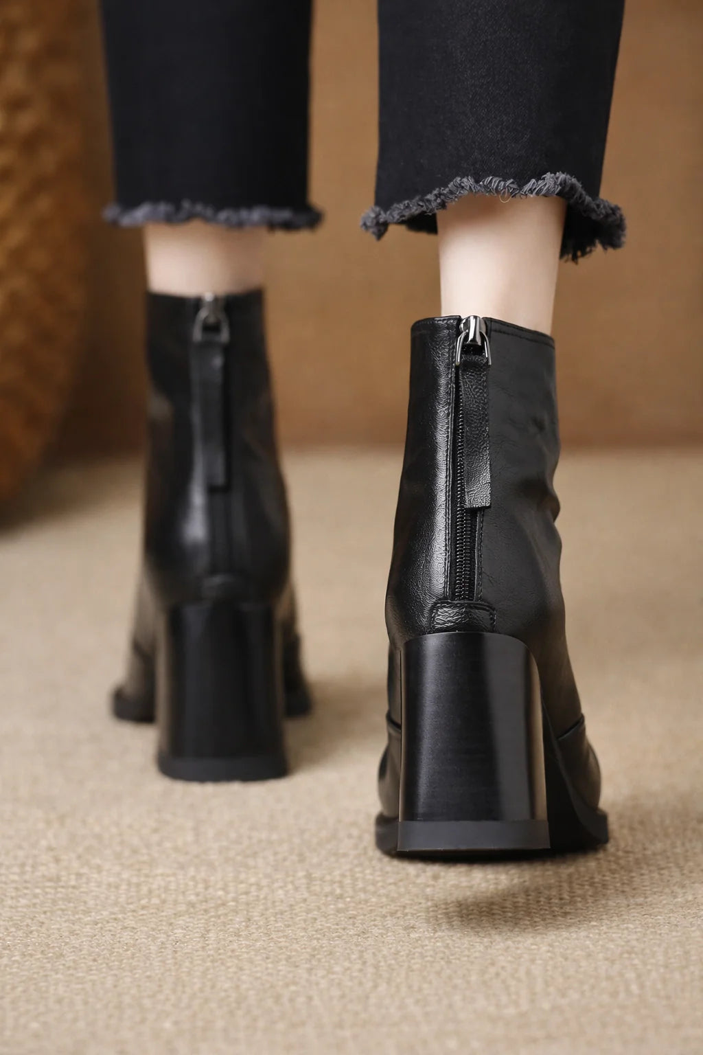 Square Head V Notch Heels