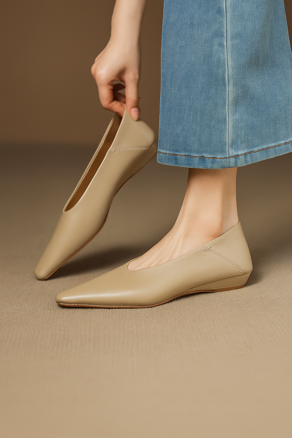 Emor Genuine Leather Flats