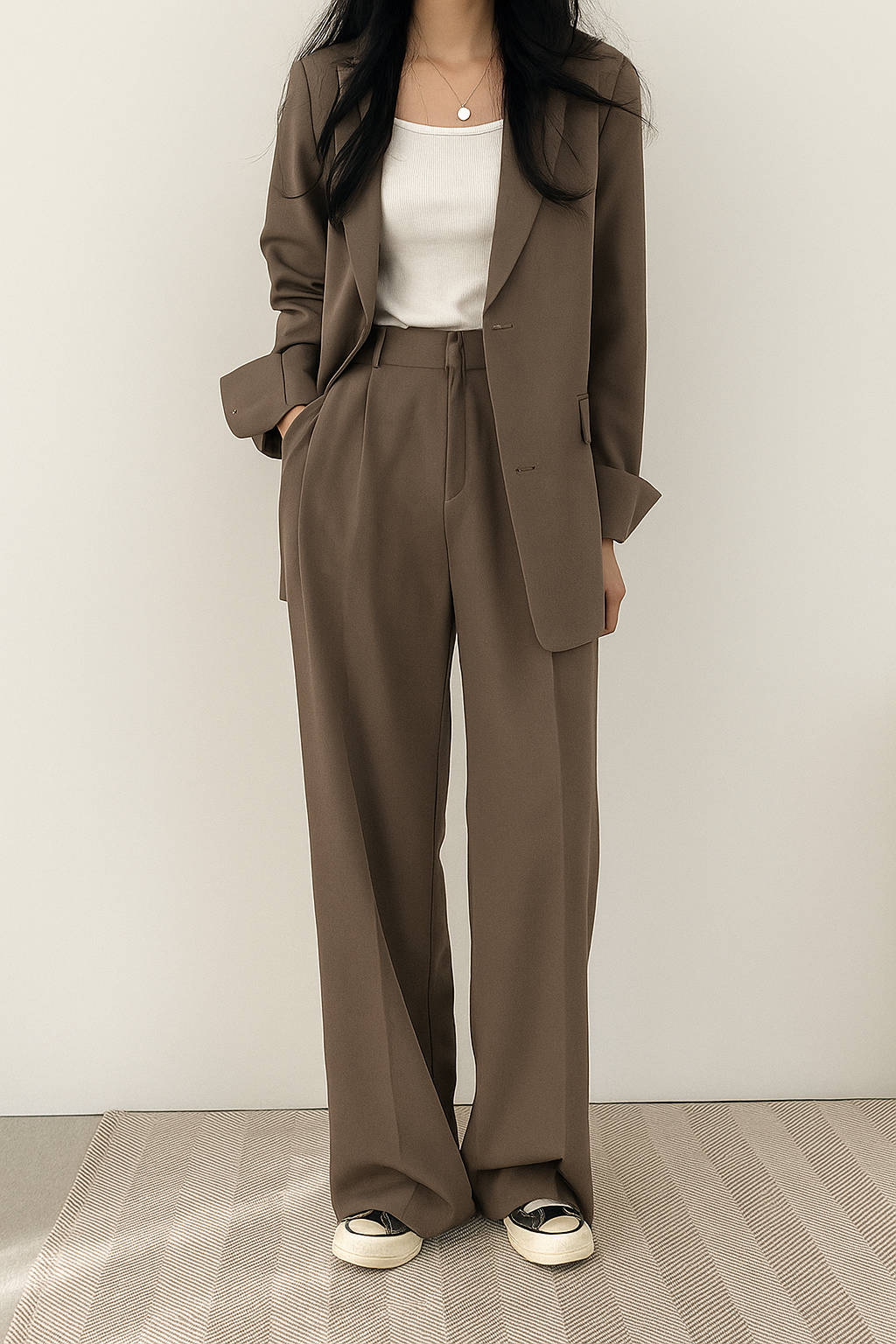 Wide-Leg Suit Jacket