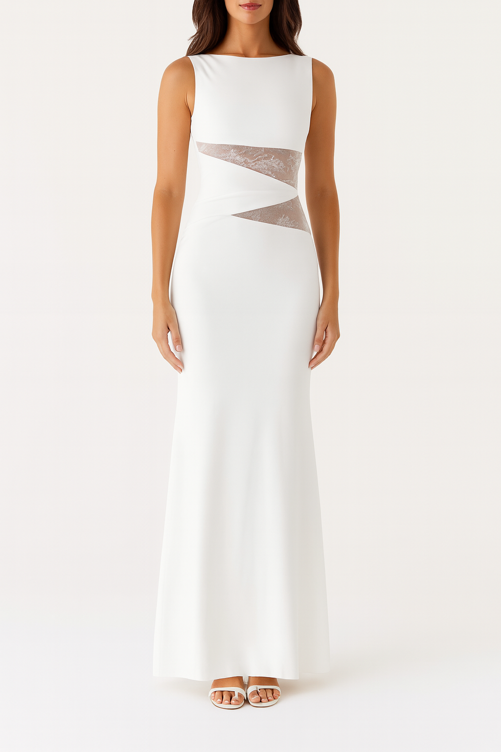 Lace Patchwork Backless Bodycon Dress