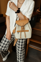 Panelled Leather Backpack