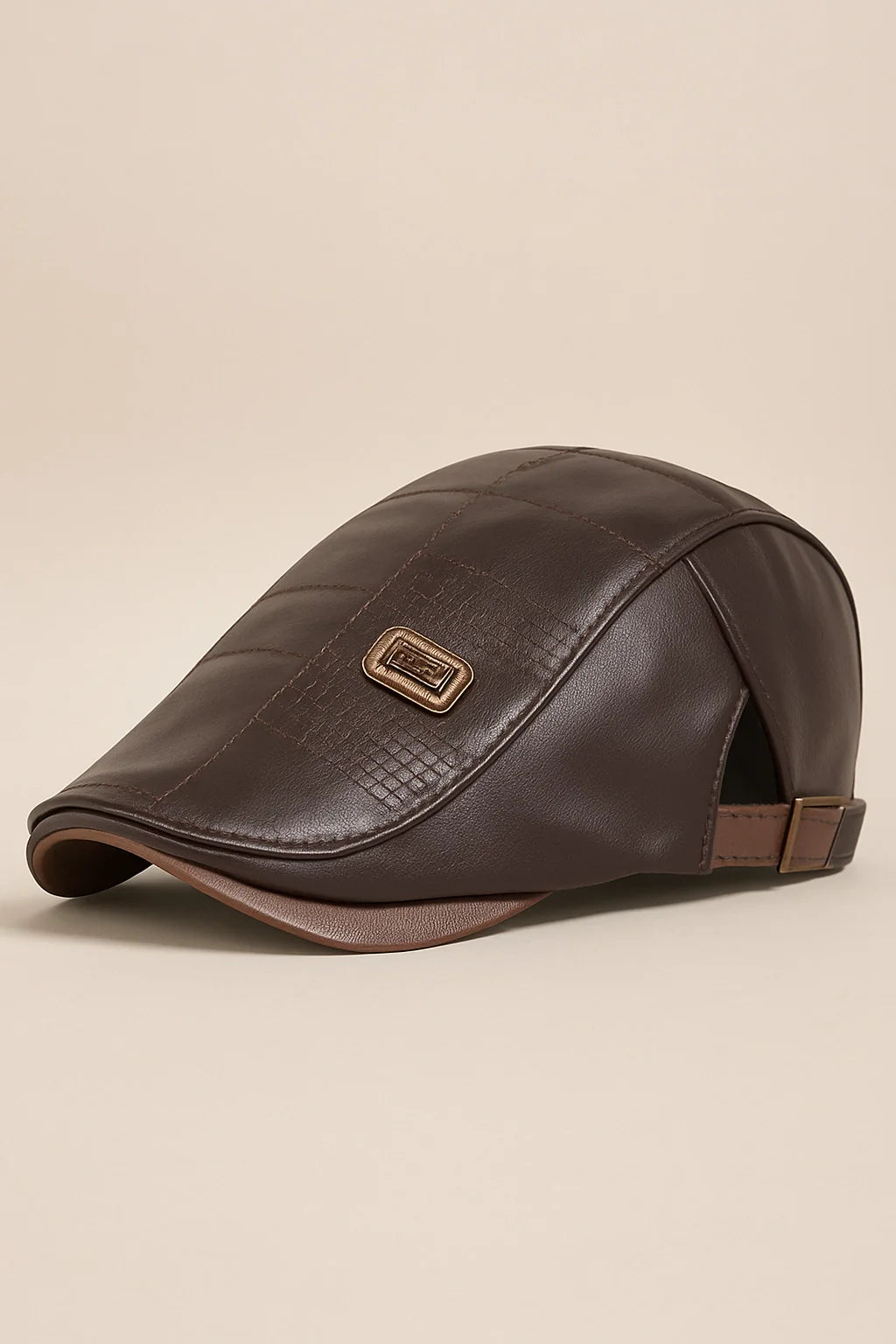 Men’s Leather Newsboy Cap