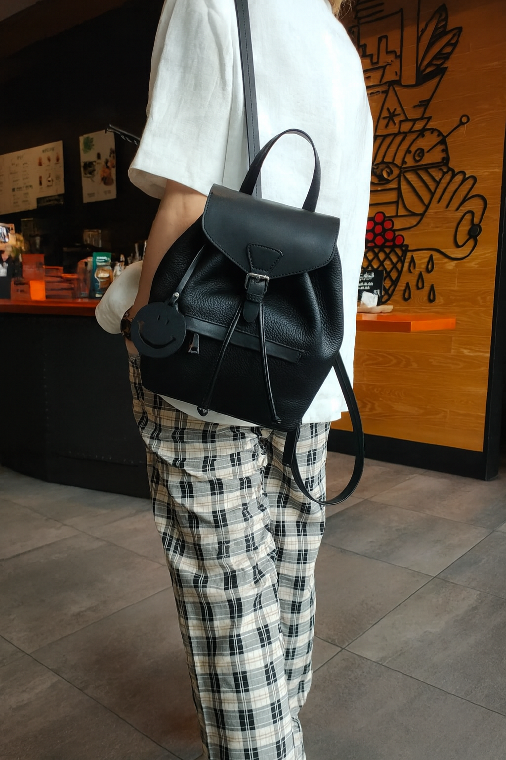 Panelled Leather Backpack