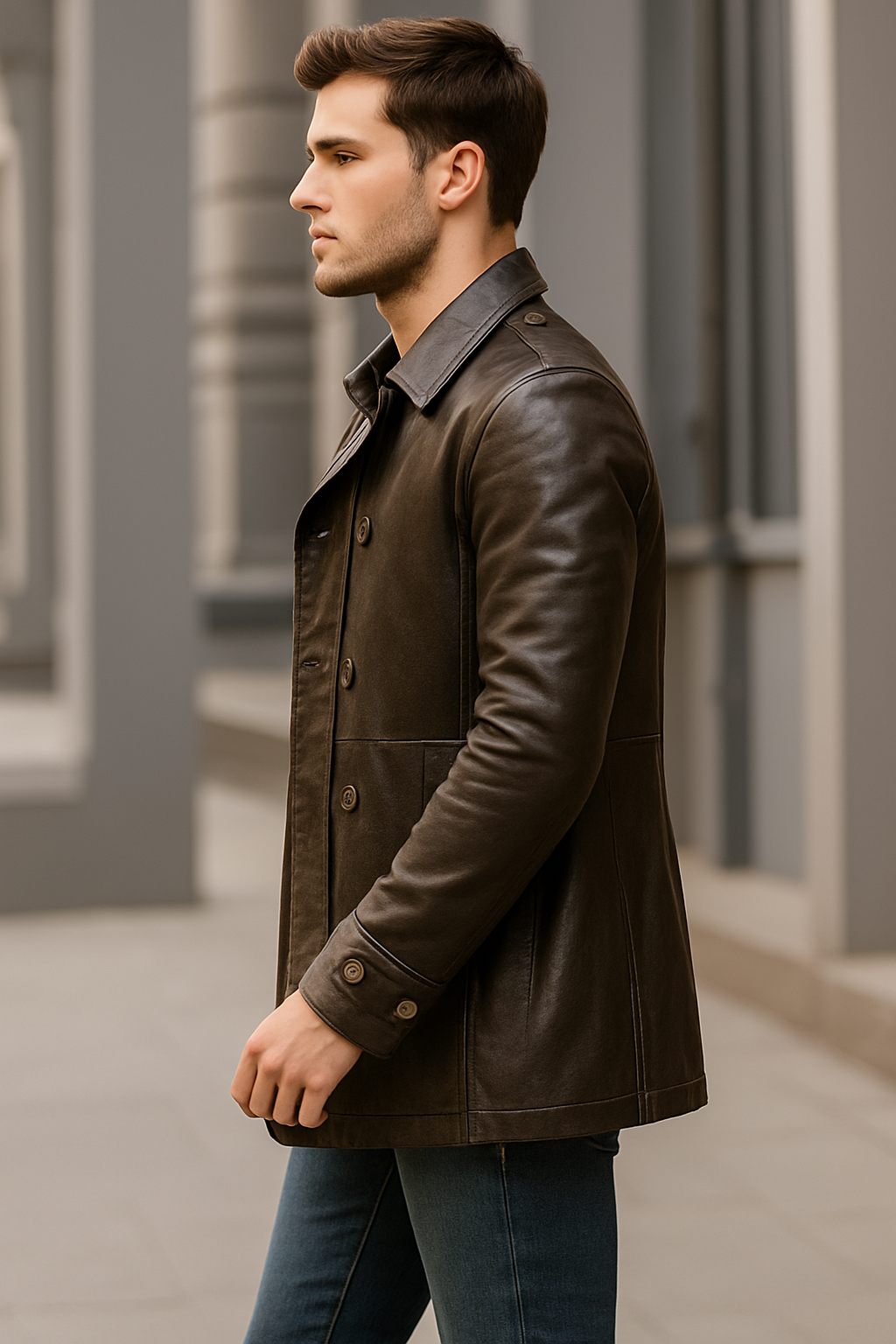 Men’s Double Breasted Short Coat