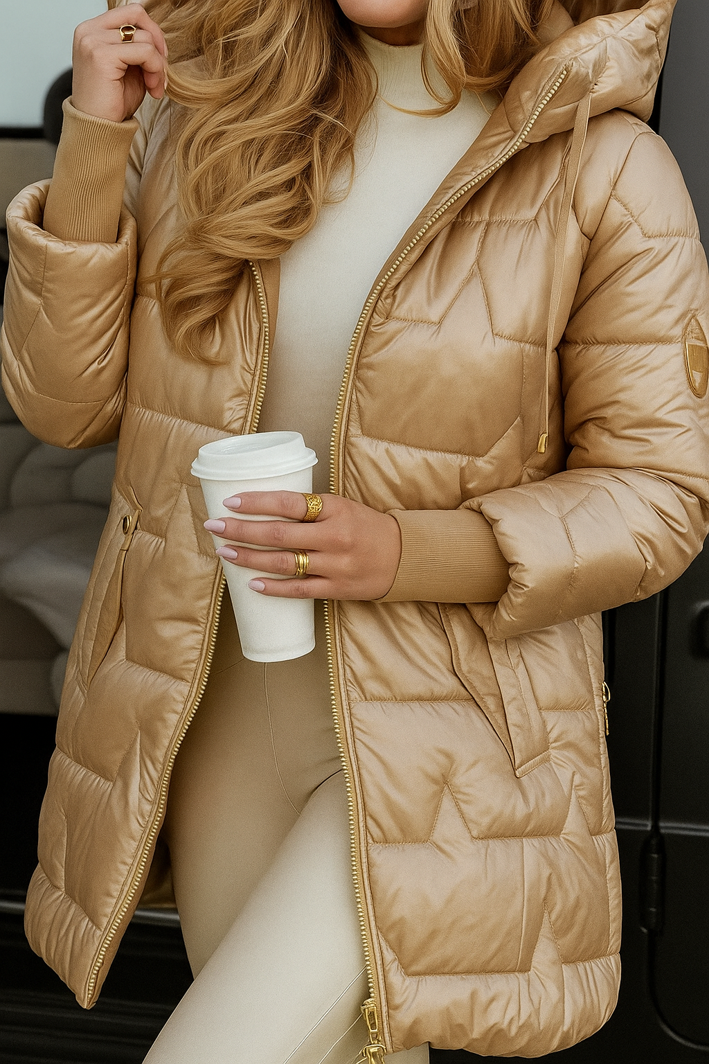 Hooded Quilted Jacket